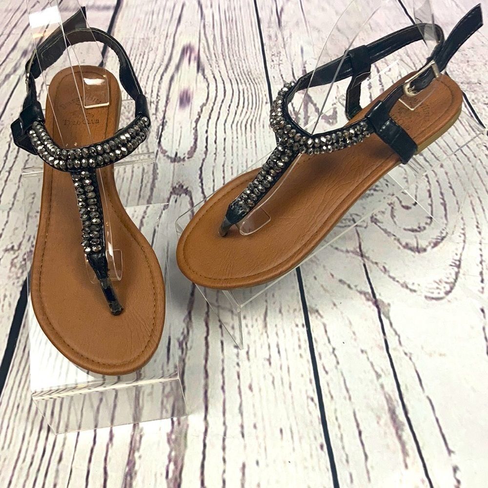 Beverly Hills Polo Club Casual T-Strap Sandals